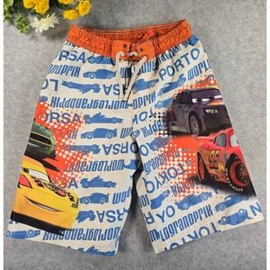 Y2K Disney Pixar Cars 2 Boys Swim Trunks Size 6/7 Lightning McQueen Character